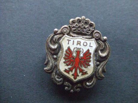 Tirol stadswapen Oostenrijk zilverkleurig rand, broche